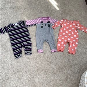 Bundle - 3 footless bodysuits